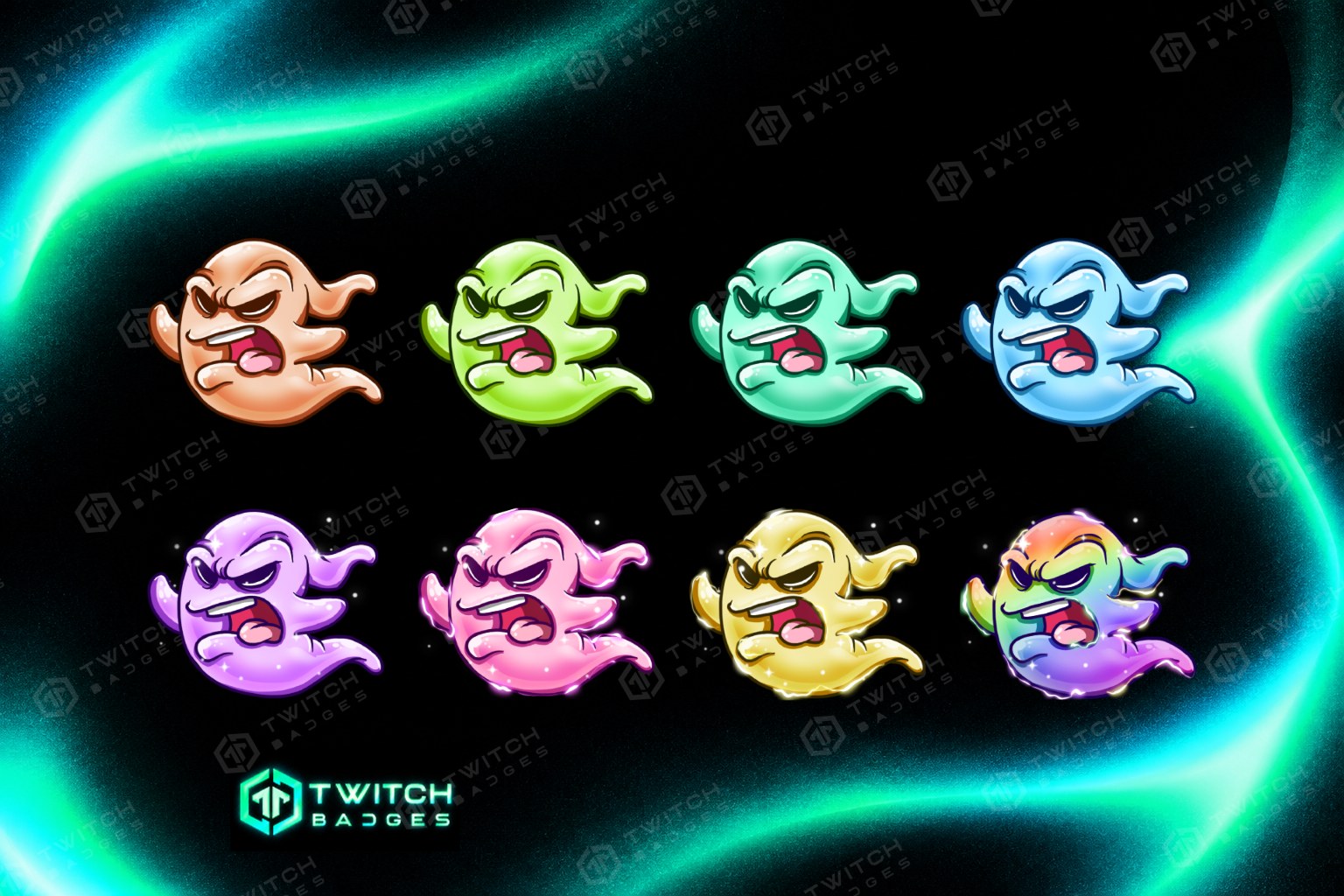 Ghost Twitch Sub Badges preview