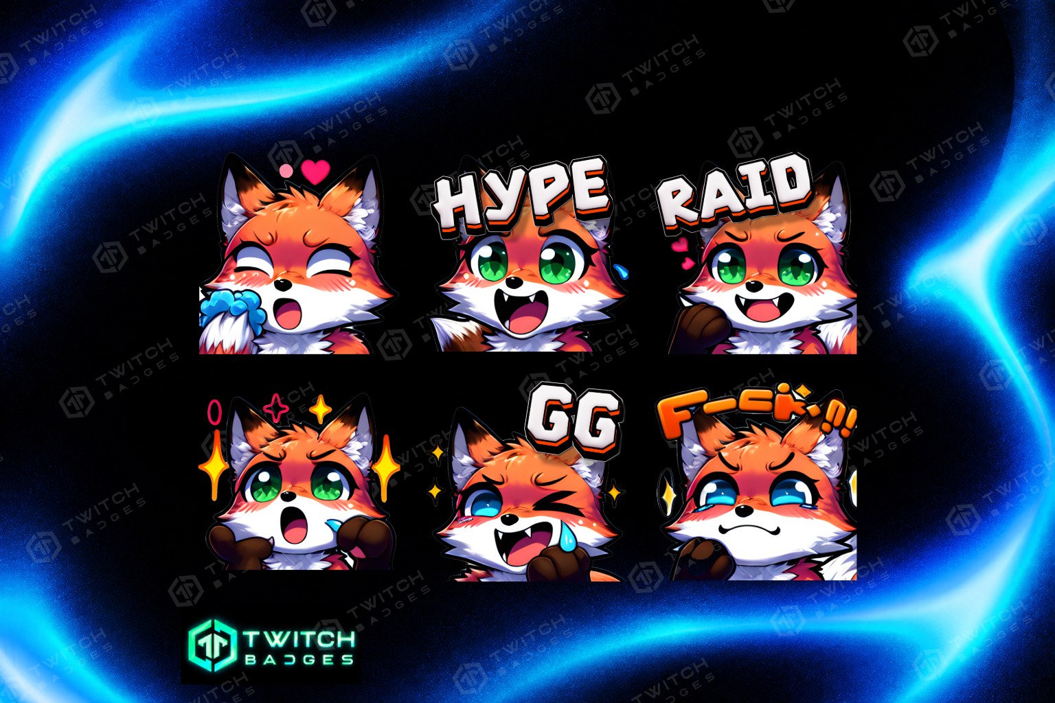 Fox Twitch Emotes preview