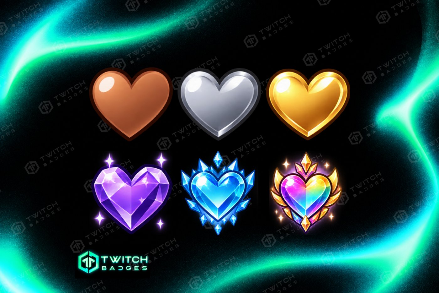 Hearts Twitch Sub Badges preview
