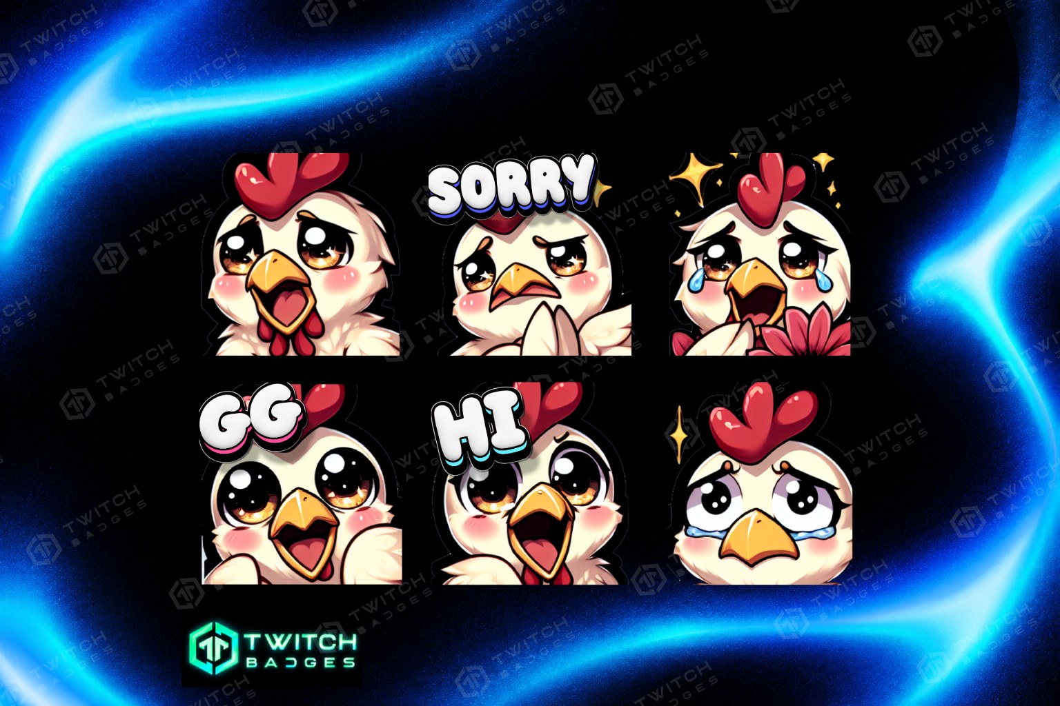 Chicken V2 Twitch Emotes preview