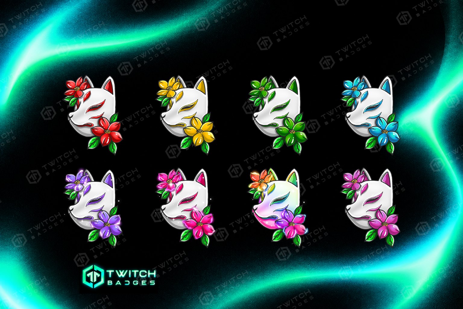 Anime Mask Twitch Sub Badges preview