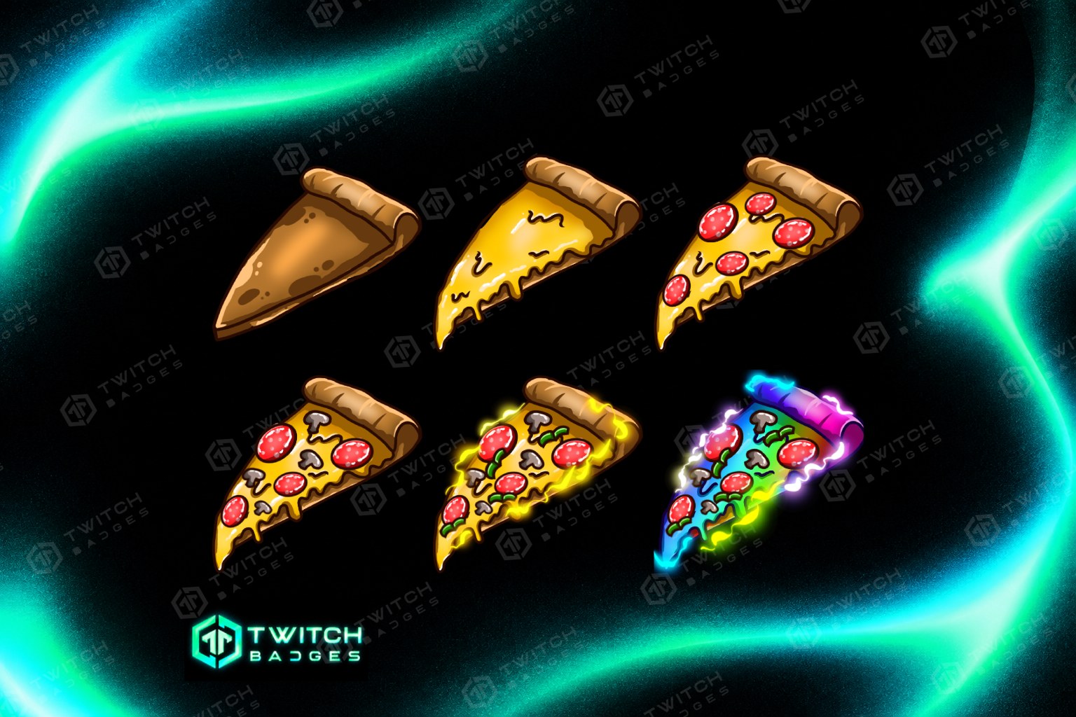 Pizza Twitch Sub Badges preview