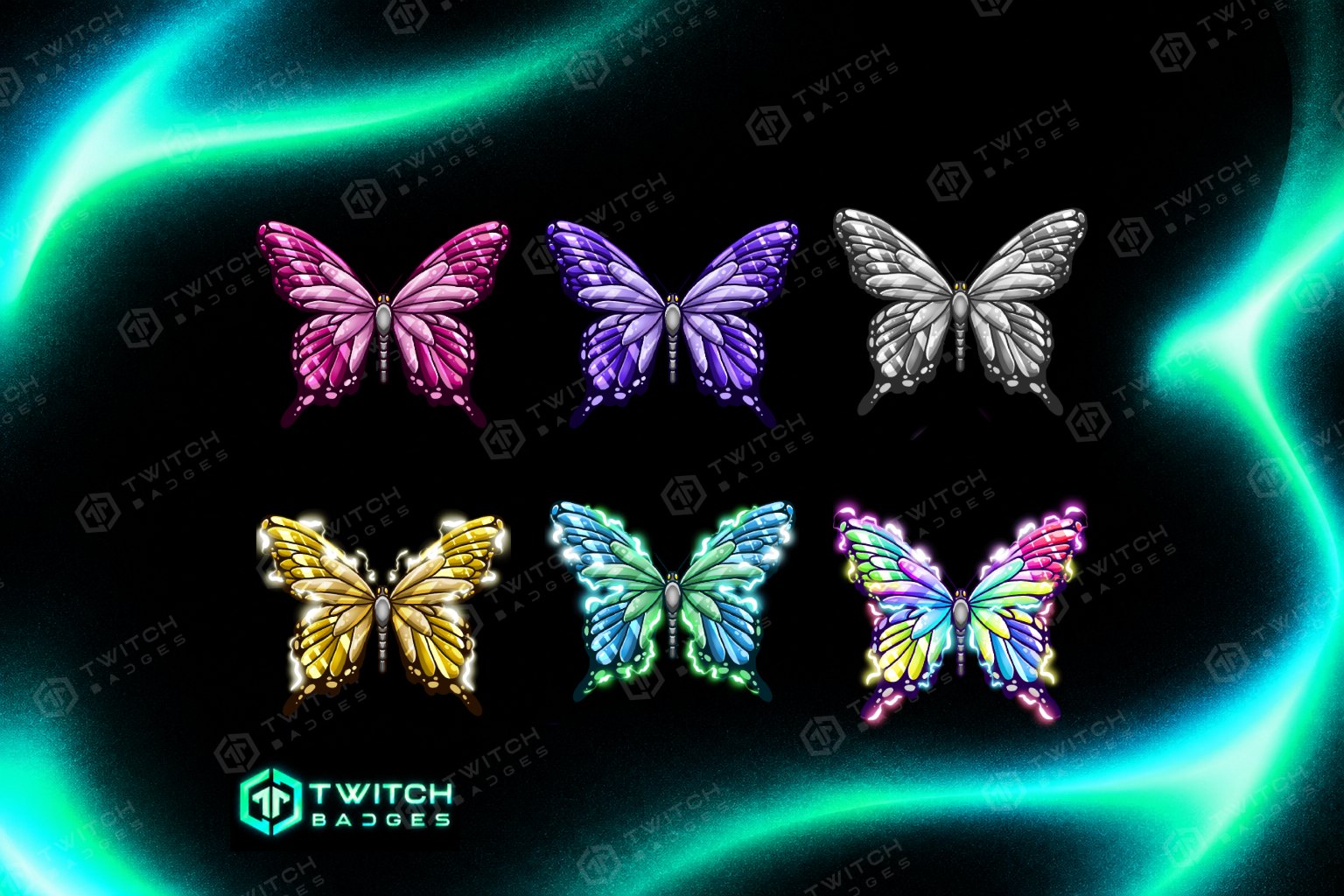 Butterfly Twitch Sub Badges preview