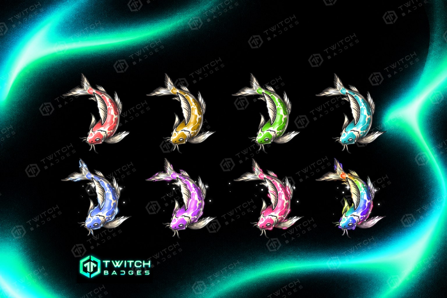Koi Fish Twitch Sub Badges preview