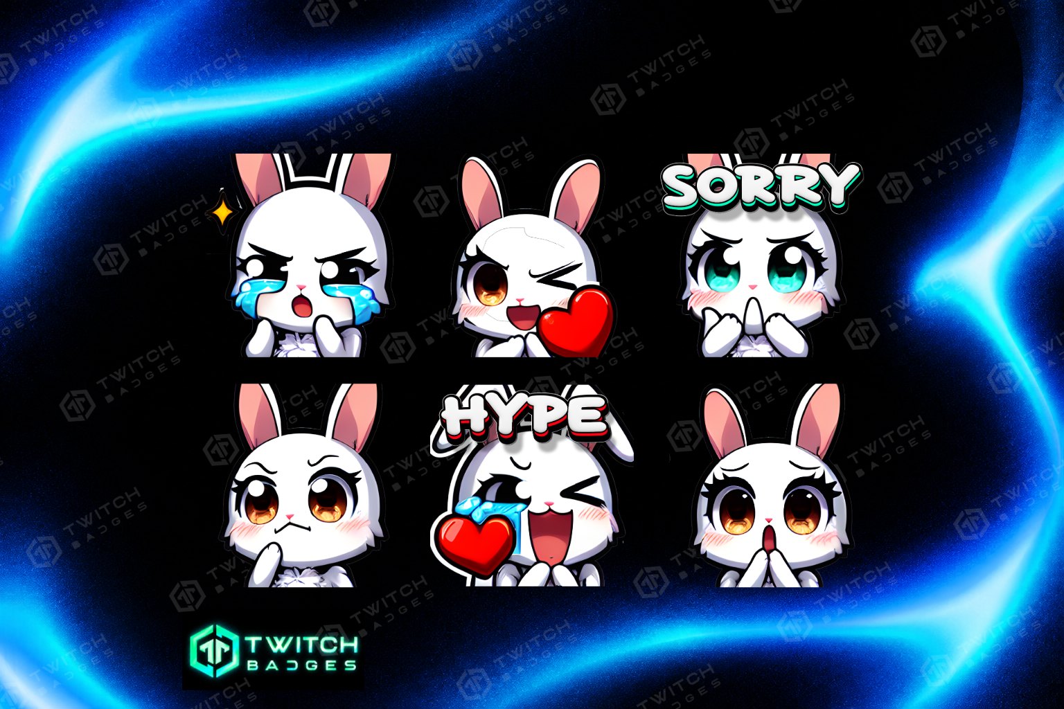 Bunny Twitch Emotes preview