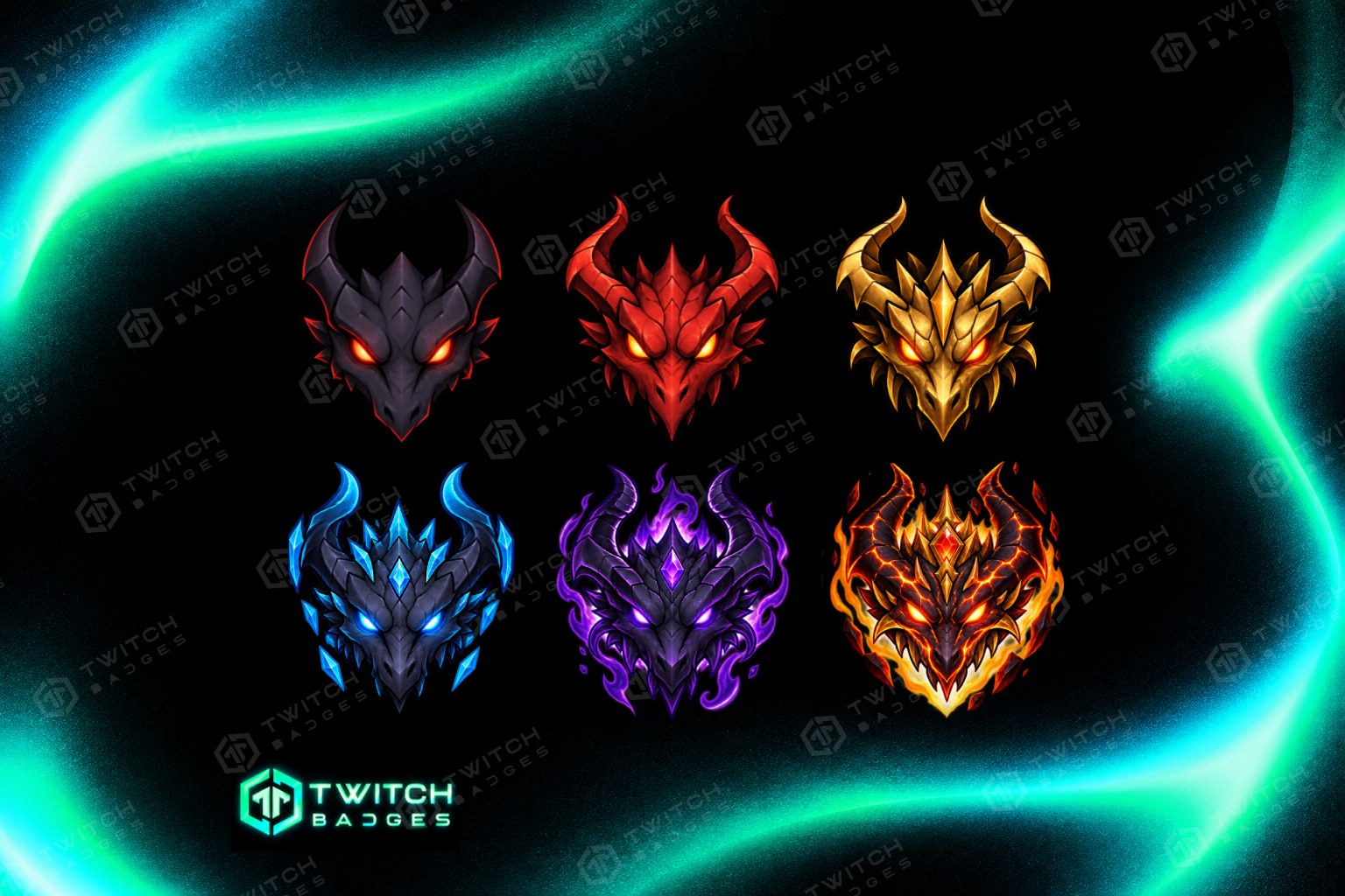 Dragon V3 Twitch Sub Badges preview