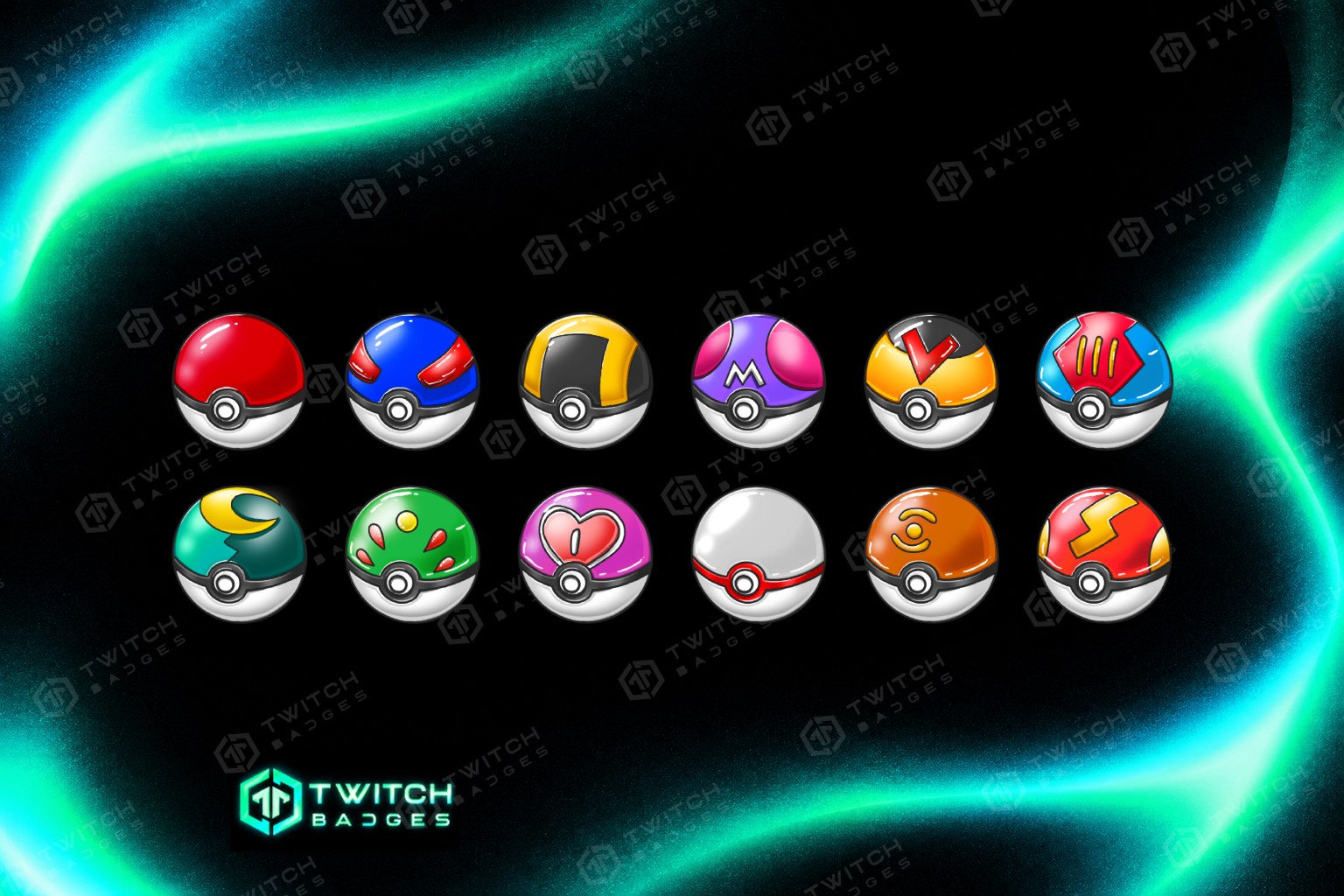 Pokeball Twitch Sub Badges preview