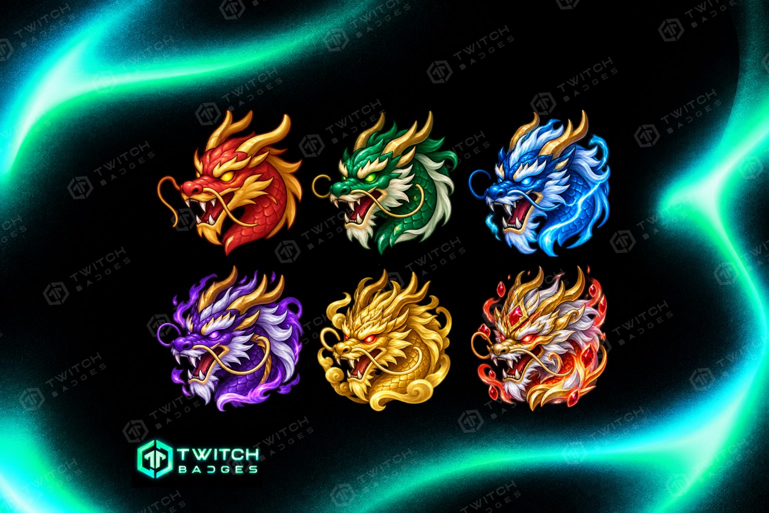 Dragon V4 Twitch Sub Badges preview