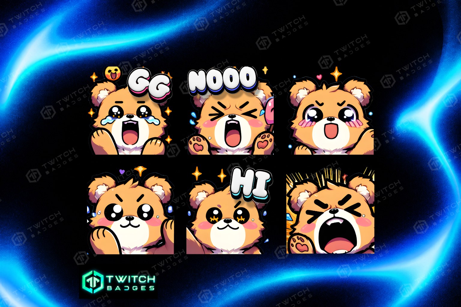 Bear V2 Twitch Emotes preview