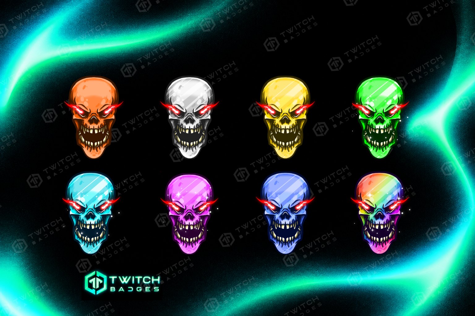 Skull Twitch Sub Badges preview