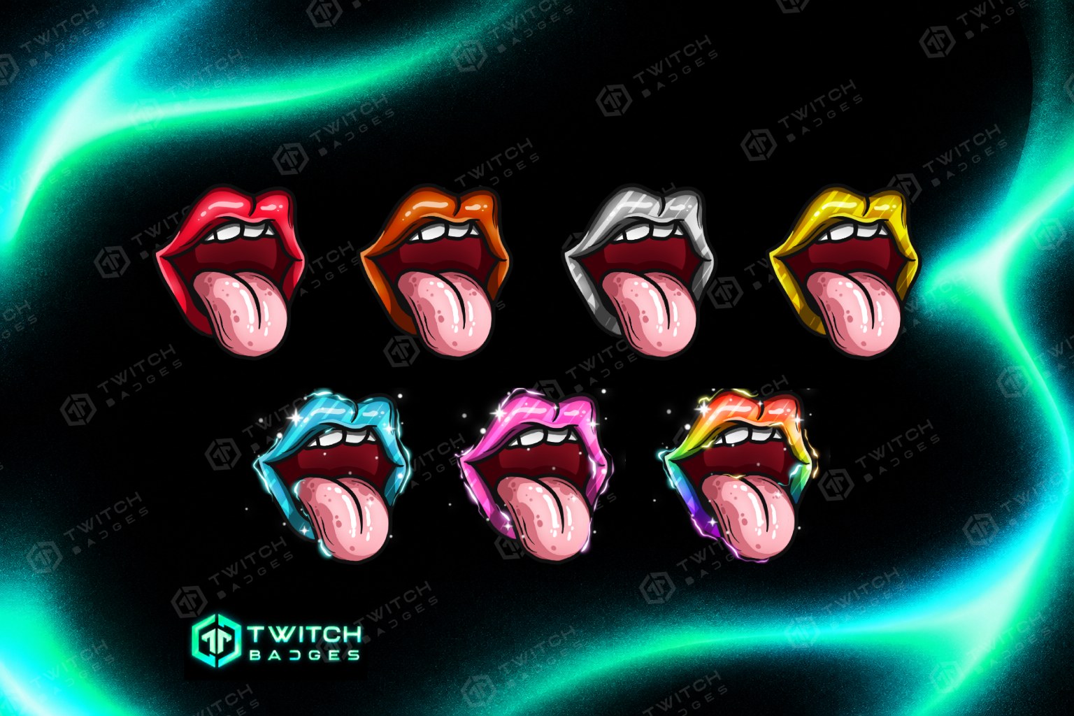 Mouth Twitch Sub Badges preview
