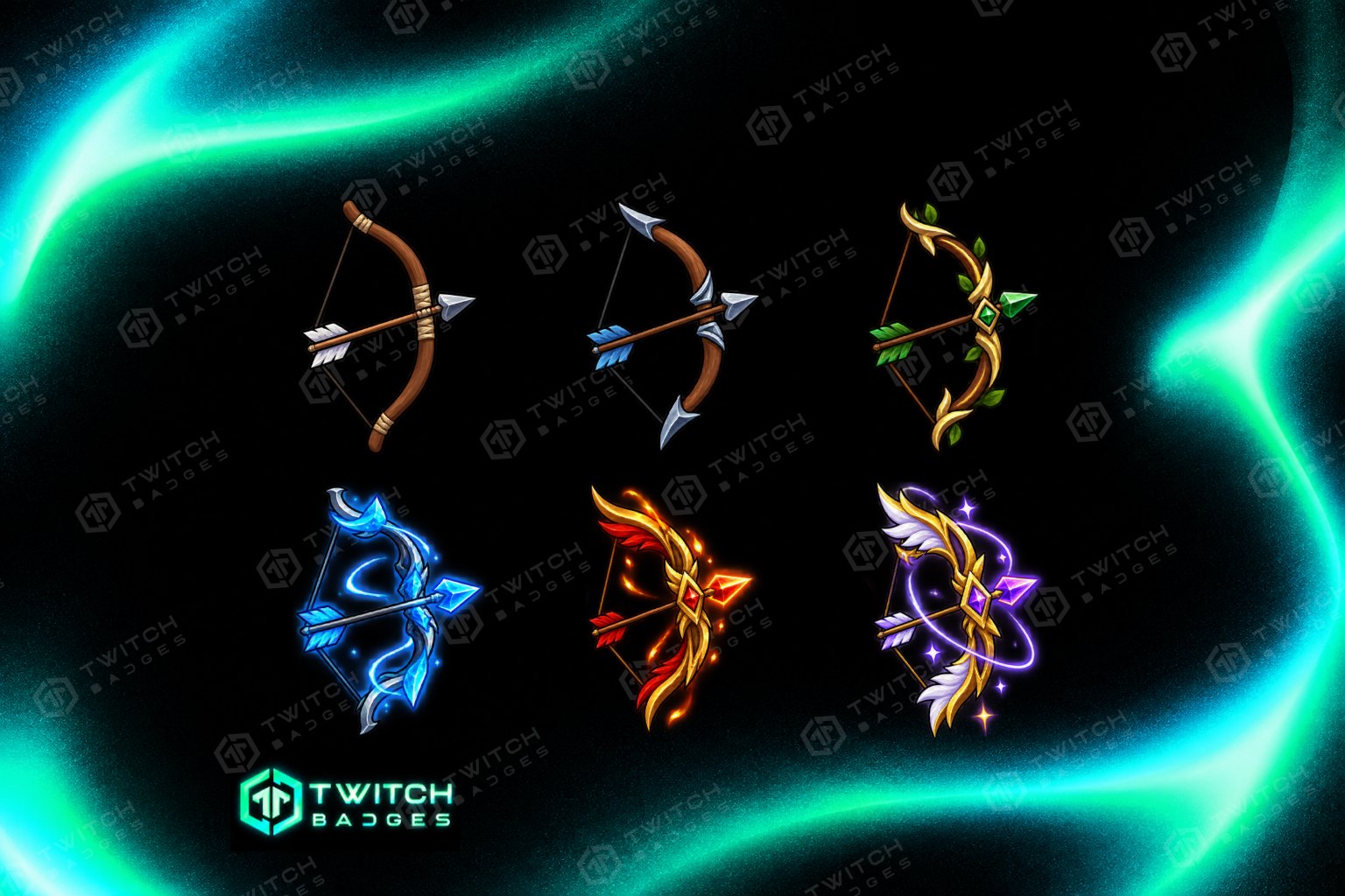 Bow and Arrow Twitch Sub Badges preview