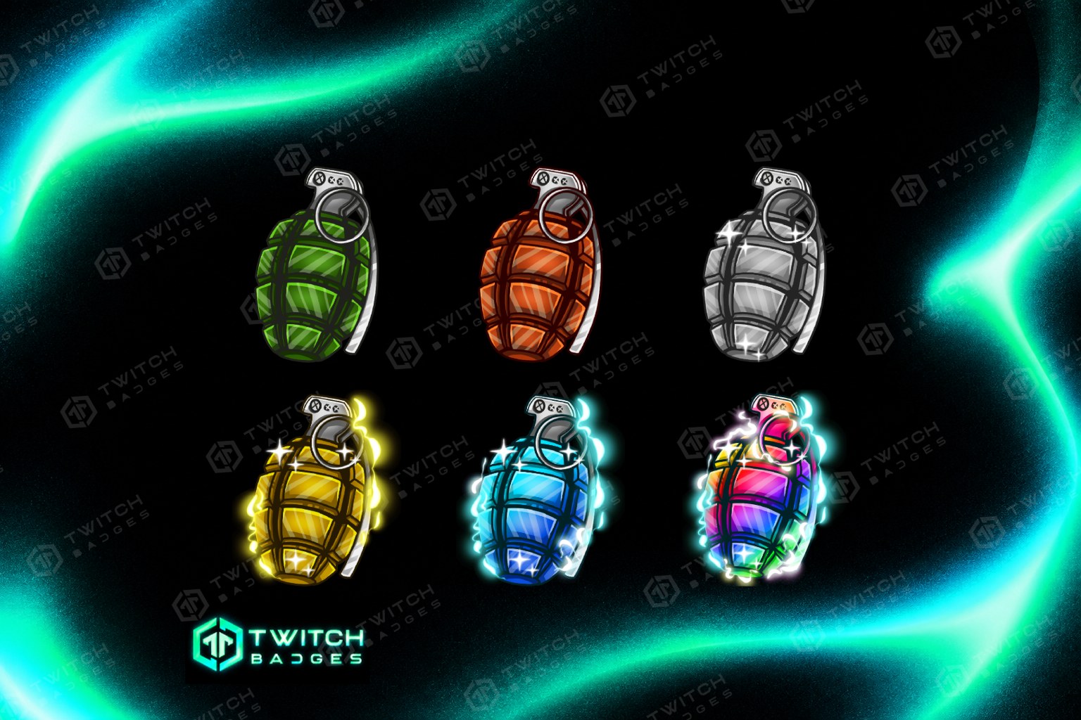 Grenade Twitch Sub Badges — all 6 tiers