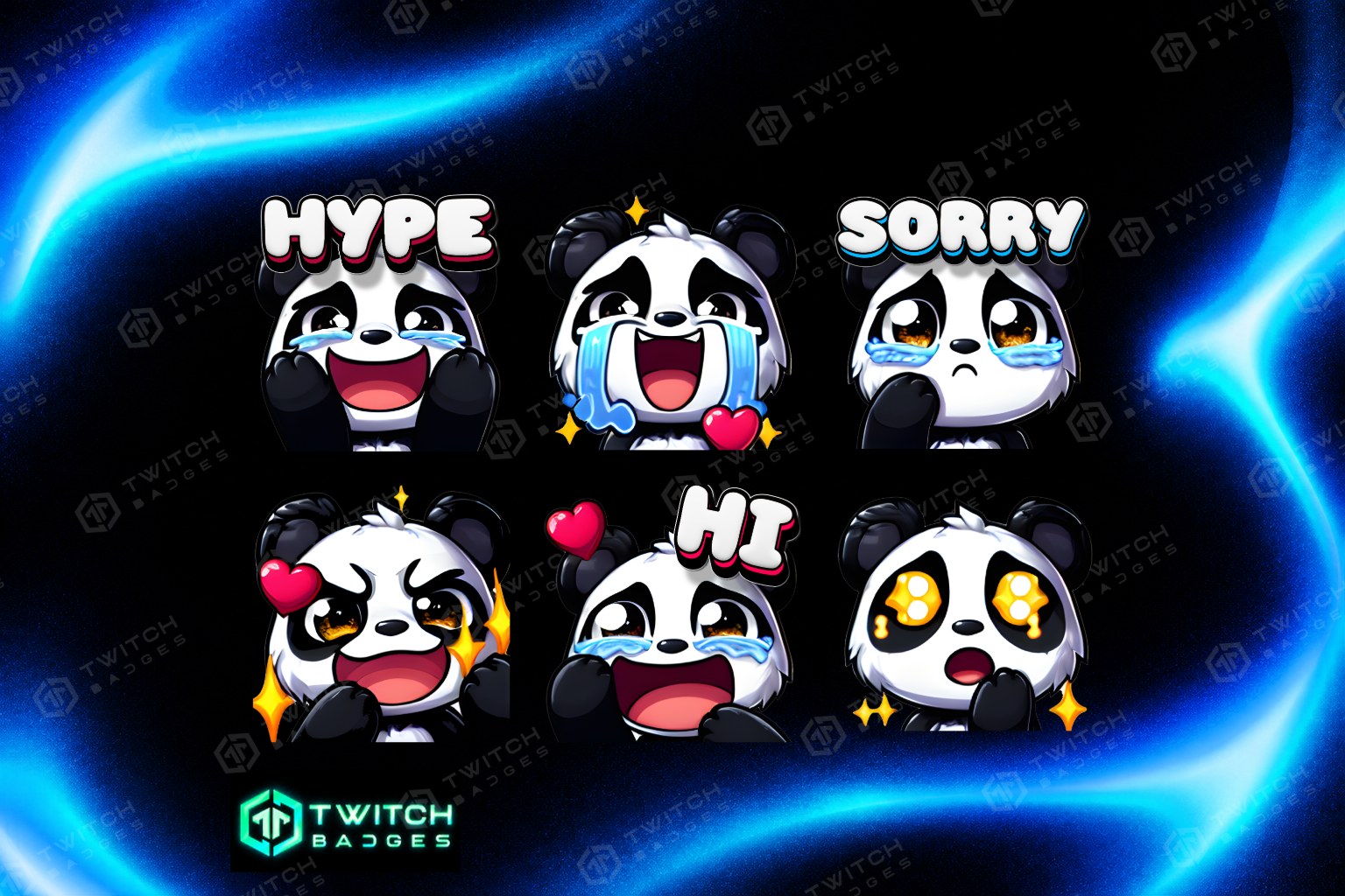 Panda Twitch Emotes preview