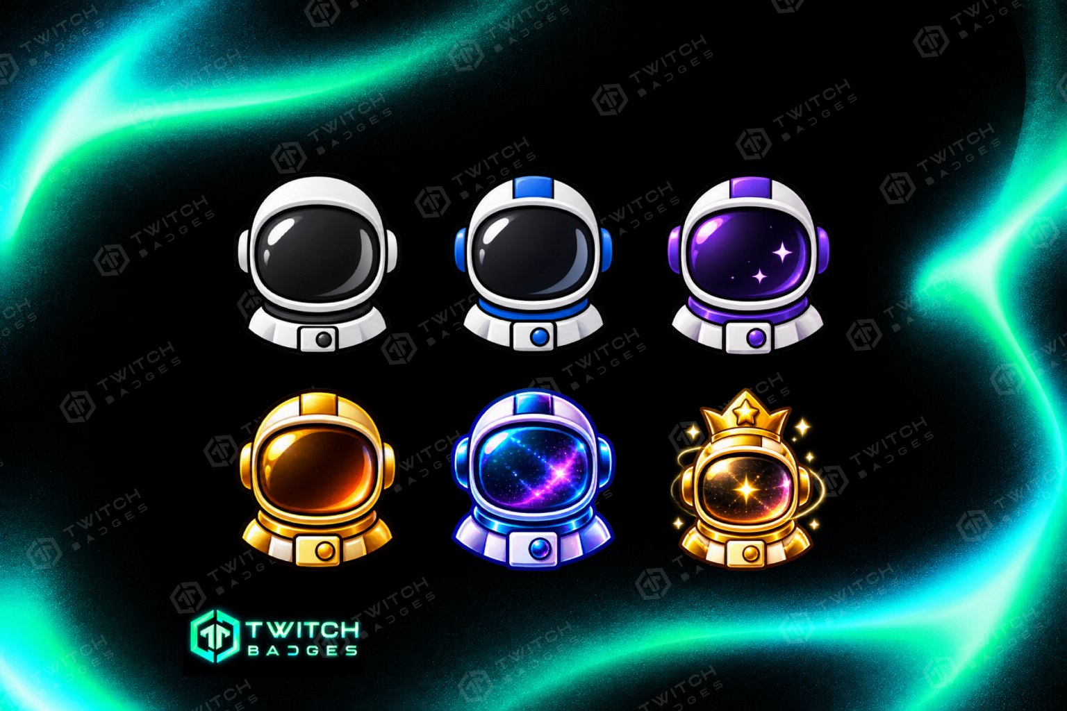 Astronaut Twitch Sub Badges preview
