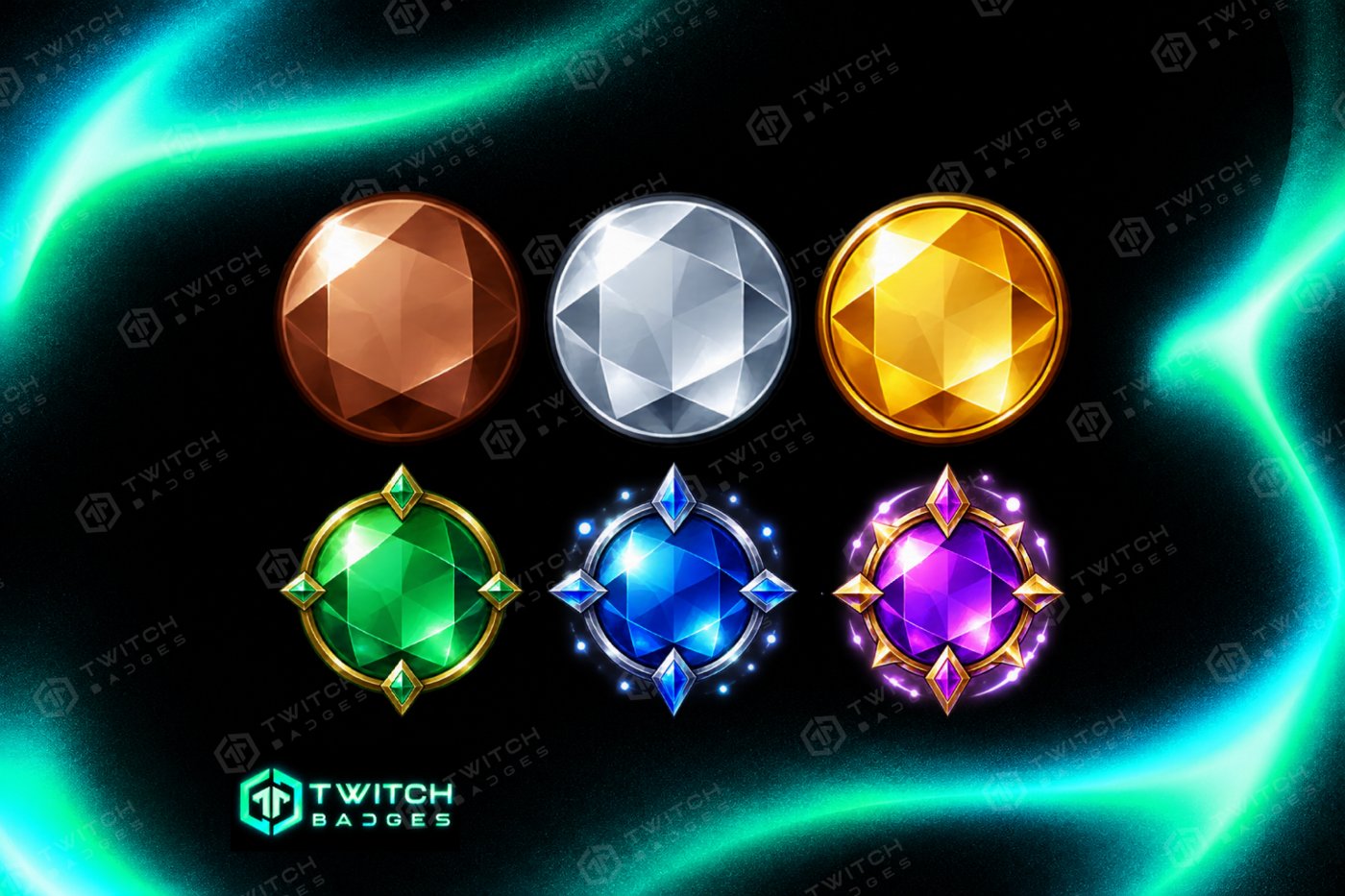 Gemstones V2 Twitch Sub Badges preview